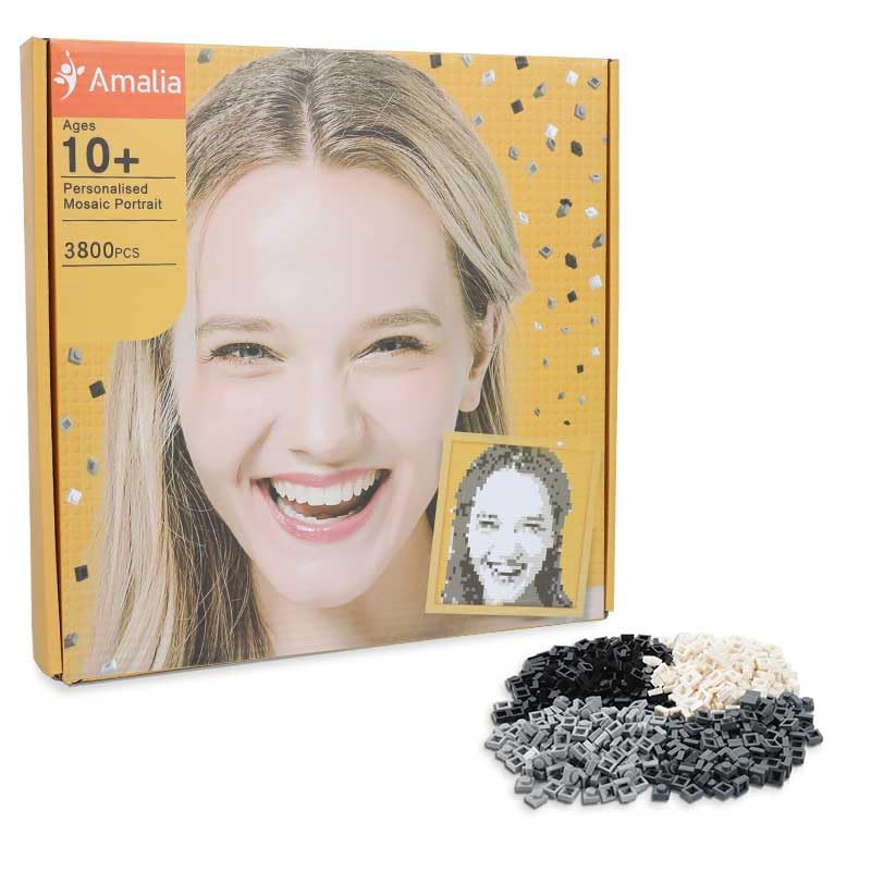 Personalized Mosaic Portrait Custom Building Kit Bricks Art Set Customized Your Own Photo Picture Unique Gift (Large/15.7x15.7)