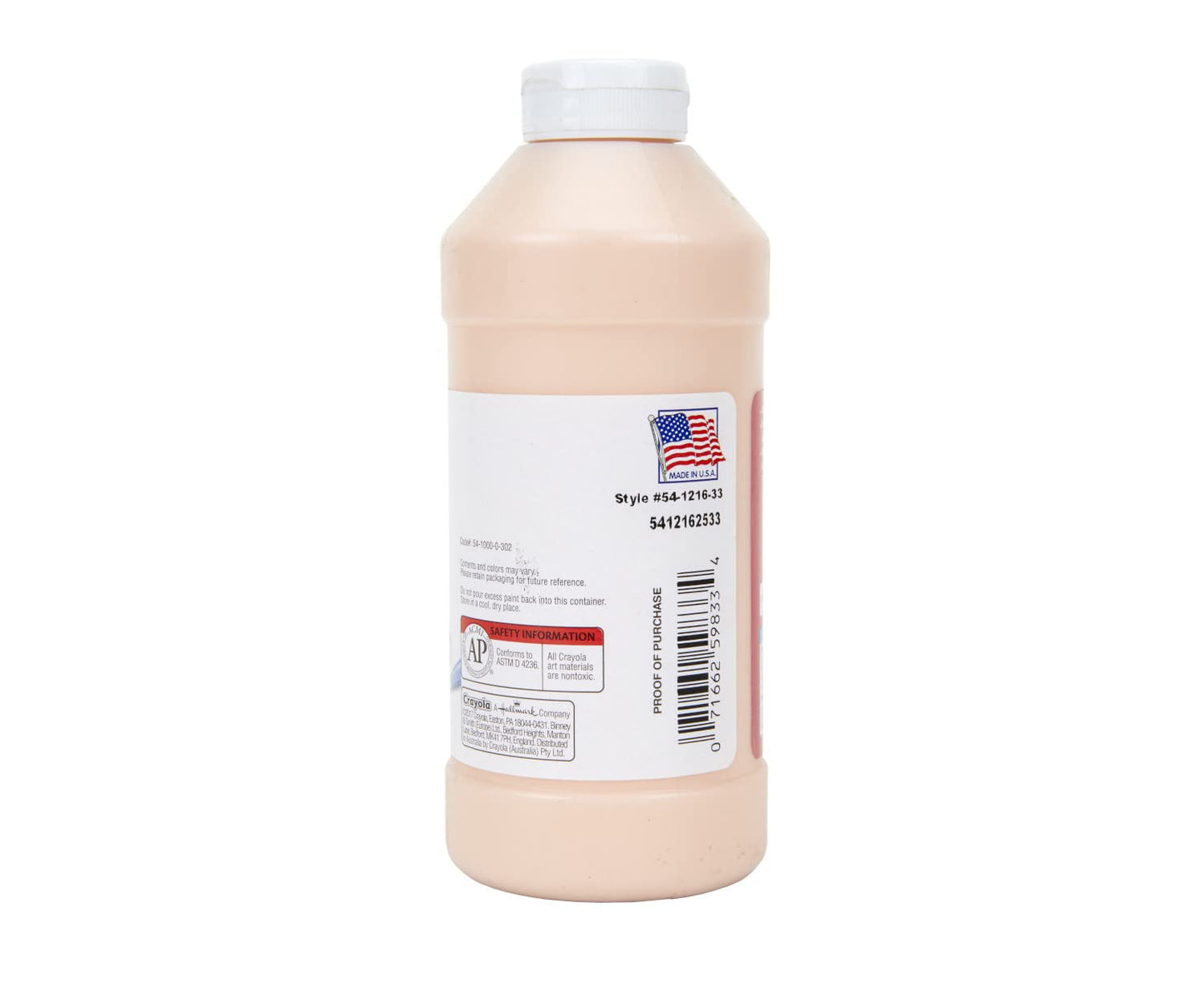 Crayola Tempera Paint, Peach Kids Paint, 16oz, Pint
