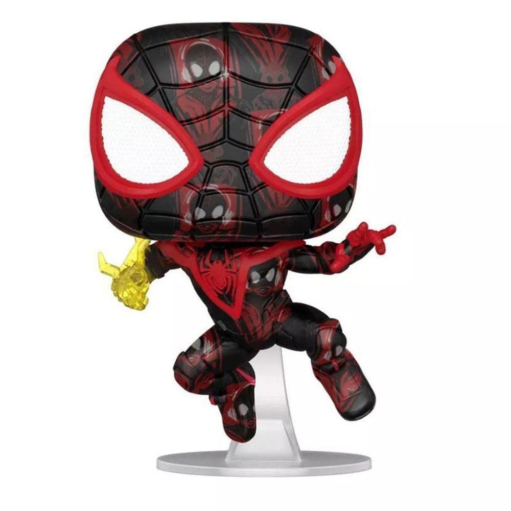 Funko Marvel Miles Morales Spider-Man Pop! Vinyl Bobble-Head, Limited Edition Art Series, Multicolor, Model FUN68250