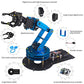 Robotic Arm Kit 6Dof Programming Robot Arm With 5 Servo, Handle, Mechanical Claw And More, Pc Software App Control With Tutorial
