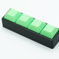 Four-Button Clicky Mechanical Switch Fidget Toy | Stim Toy, Stress Relief, Adhd (Black Base, Green Keycaps)