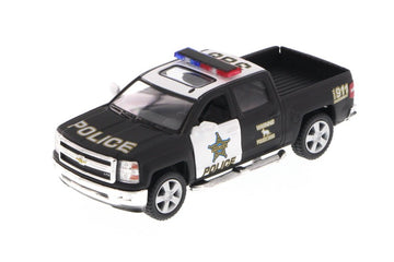 KiNSMART 2014 Chevrolet Silverado LTZ Crew Cab 4x4 1:46 Scale 5 Inch Diecast Metal Model Pick-up Interceptor Truck Police K9 Uni