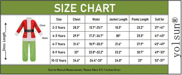 Yolsun Christmas Green Monster Costume For Kids Halloween Furry Elf Cosplay Outfit Dress Up