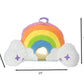 Soft Landing | Nesting Nooks | Soft And Cuddly Portable Back Rest And Reading Pillow With Storage Pocket - Rainbow