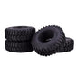 Wonfast 4Pcs Rc Crawler 105Mm Rubber Tires 1.9 Inch Wheels Tyres Set For 1:10 Rc Rock Crawler Car For Axial Scx10 D90 Rc4Wd Tf2