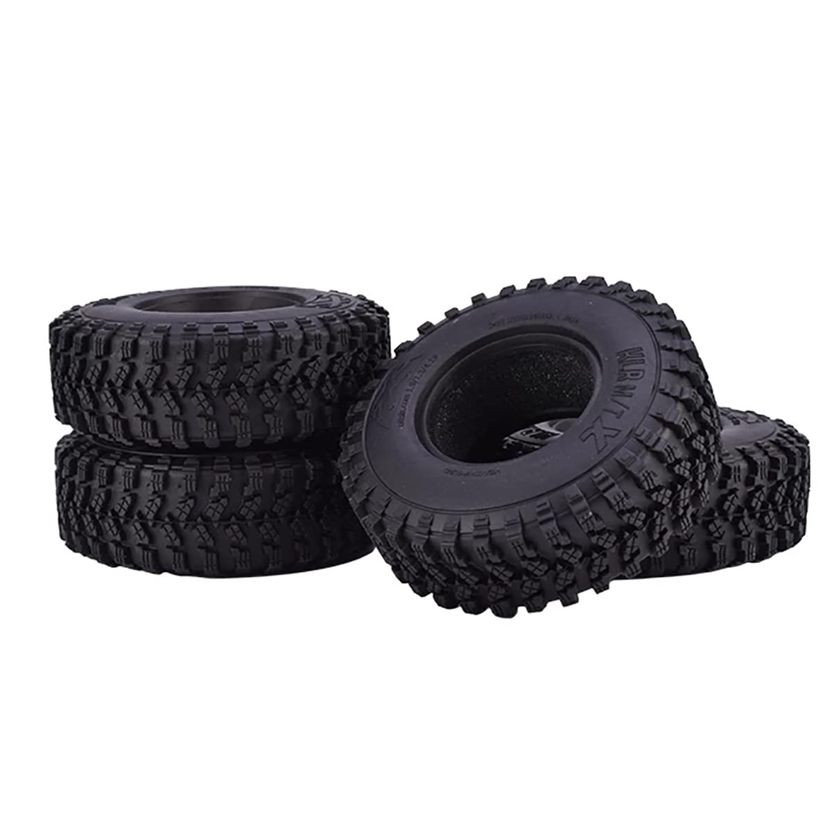 Wonfast 4Pcs Rc Crawler 105Mm Rubber Tires 1.9 Inch Wheels Tyres Set For 1:10 Rc Rock Crawler Car For Axial Scx10 D90 Rc4Wd Tf2