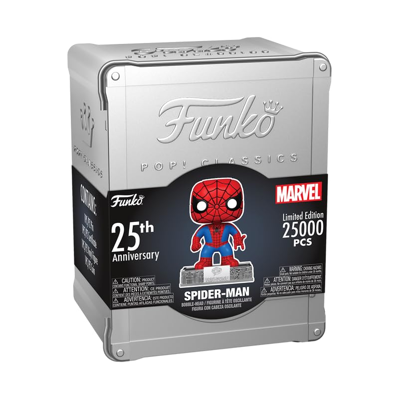 Funko Marvel POP! Classics Spider-Man 25TH Anniversary Vinyl Figure - SDCC 2023 Exclusive, Black, Model 739054