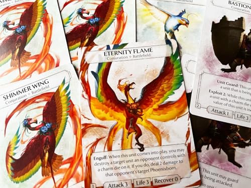 Plaid Hat Games Ashes Reborn: Red Rains The Blight Of Neverset Expansion Decks – Phoenixborn & Chimera Set For 1-2 Players, Ages 14+ – Requires Corpse Of Viros & Master Set