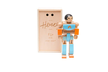 Once Kids Playhard Hero Action Figures – Fir Wood Baby Toys For Imaginative Play –Sturdy & Durably Packaged Hero Toy For Kids