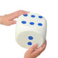 funnysquee Giant 5.9 Inches Kawaii Foam Dice: A Fun-Filled, Educational Toy for Game Nights and Learning Sessions (Lucky White)