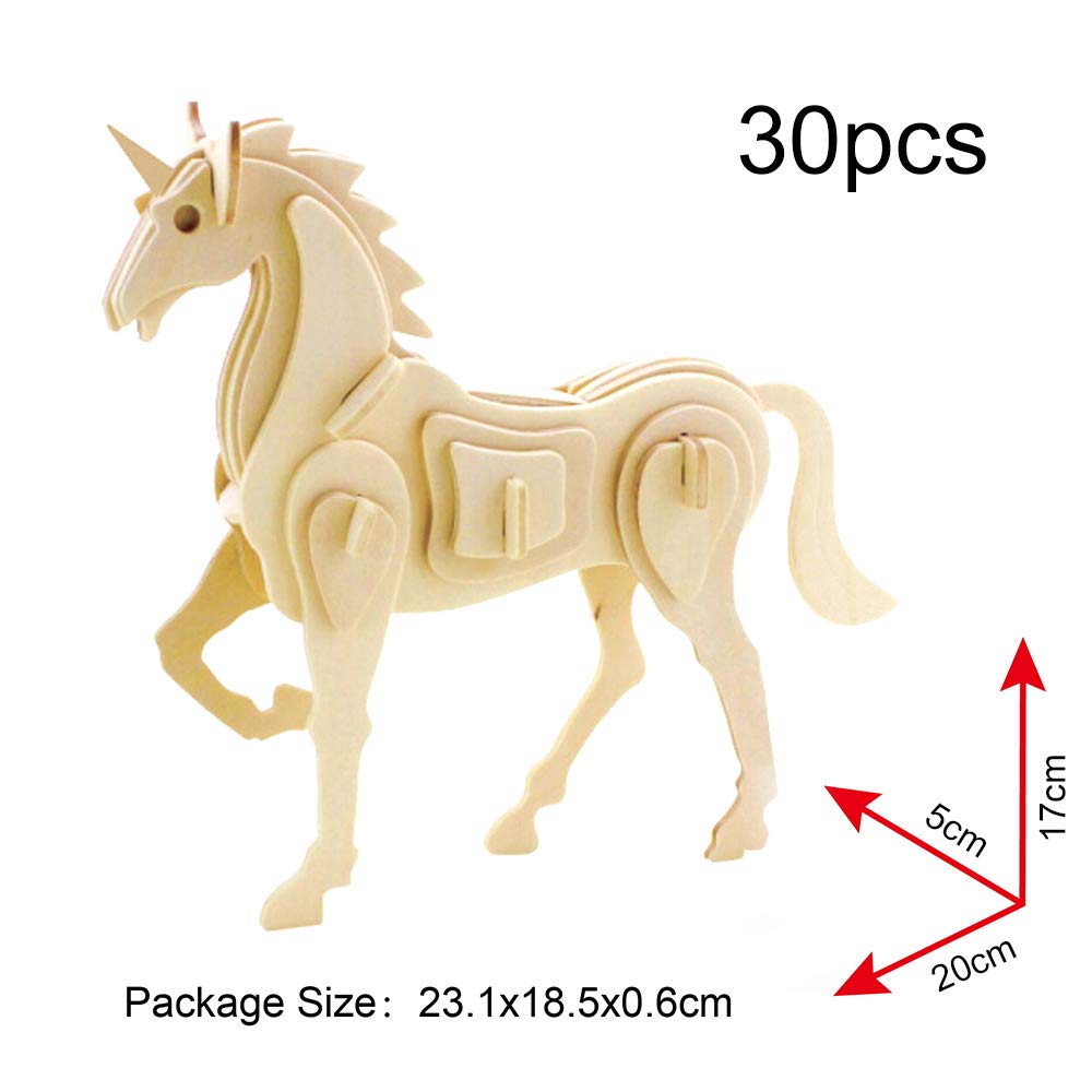 Georgie Porgy 3D Wooden Puzzles For Kids Toys Construction Woodcraft Kits Diy Model Puzzle Kits Birthday Gifts Pack Of 6 (Bee Ow