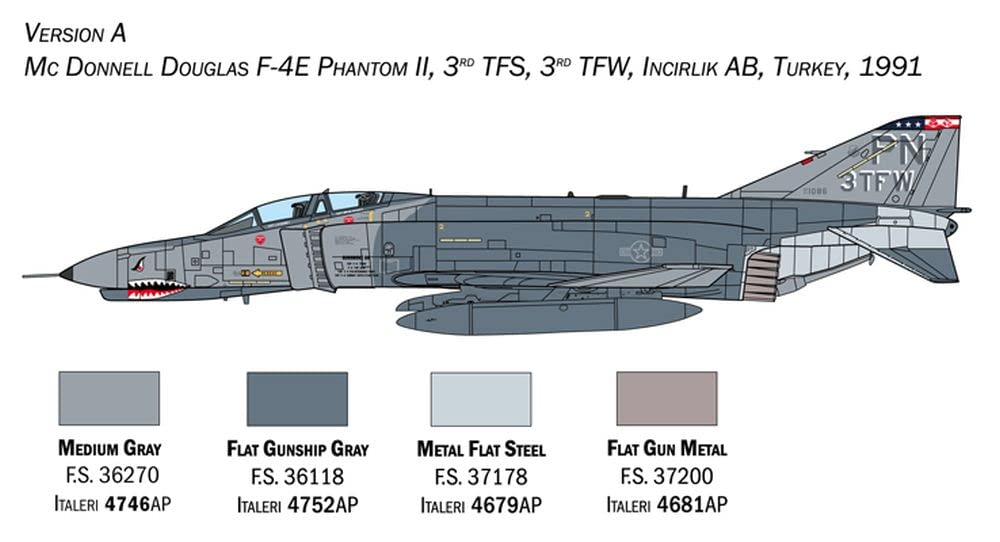 Italeri F-4E/F Phantom II Scale 1 : 72, Fighter Aircrafts