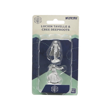 Wizkids Critical Role Unpainted Miniatures: Lucien Tavelle & Cree Deeproots Figures
