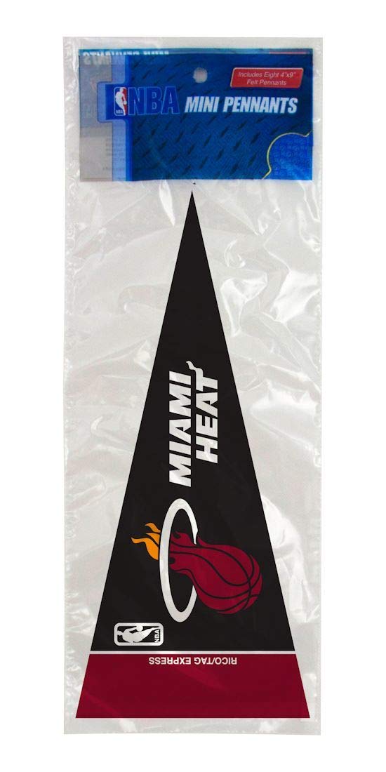 RICO INDUSTRIES Miami Heat Pennant Set Mini 8 Piece