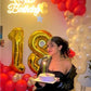 Gold Foil Number 8 Balloon 40 Inch, Helium Mylar Eight Number 8 18 28 38 48 58 88 Birthday Balloons, 8Th Gold Women Men Wedding