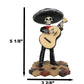 Ebros Traditional Charro Outfit Black Mariachi Band Musical Instrument Player Skeleton Figurine Day Of The Dead Folk Musician Dias De Los Muertos Collectible (Bassist Bass Player)