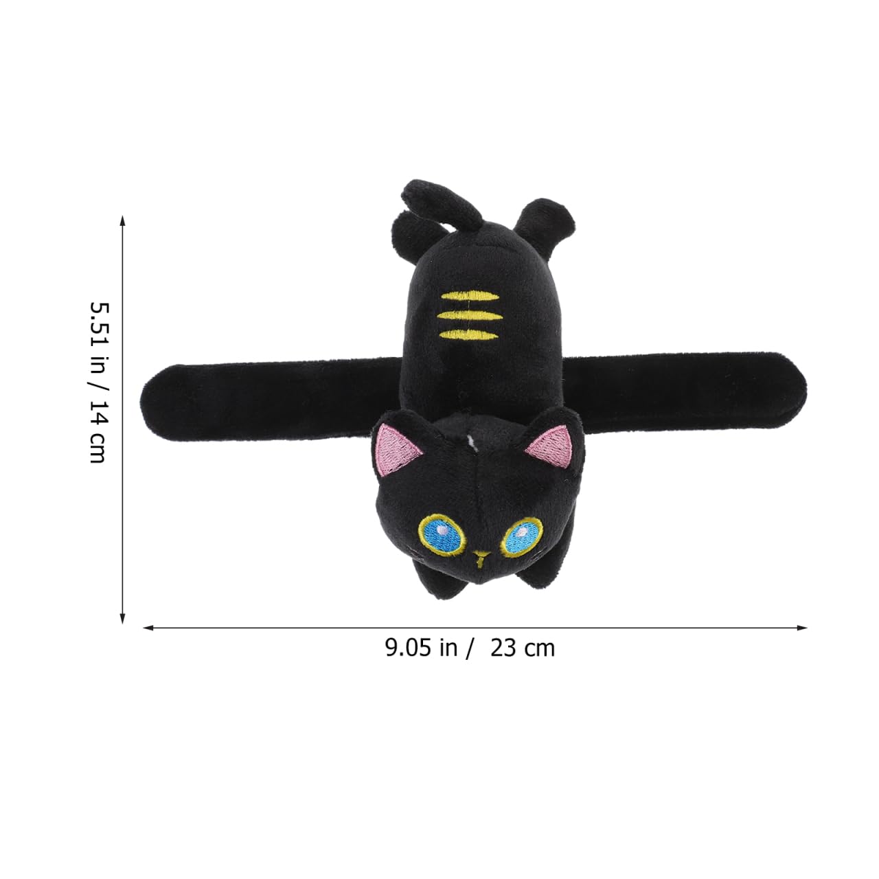Abaodam Animal Slap Bracelet Cat Slap Bracelet Plush Stuffed Animal Hugger Snap Wrist Band For Kids Birthday Party Black