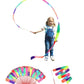 dervea 20 Pack Ribbon Dancing Wands Party Favors for Kids, Rainbow Birthday Decorations, Princess Party Supplies, Girls Party Ga