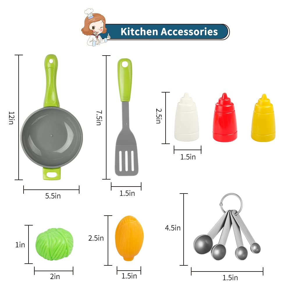 Lesheng Space Chef Costume For Kids, Cook Role Play Dress -Up Set With Realistic Kitchen Toys, Pretend Chef Outfit For Halloween