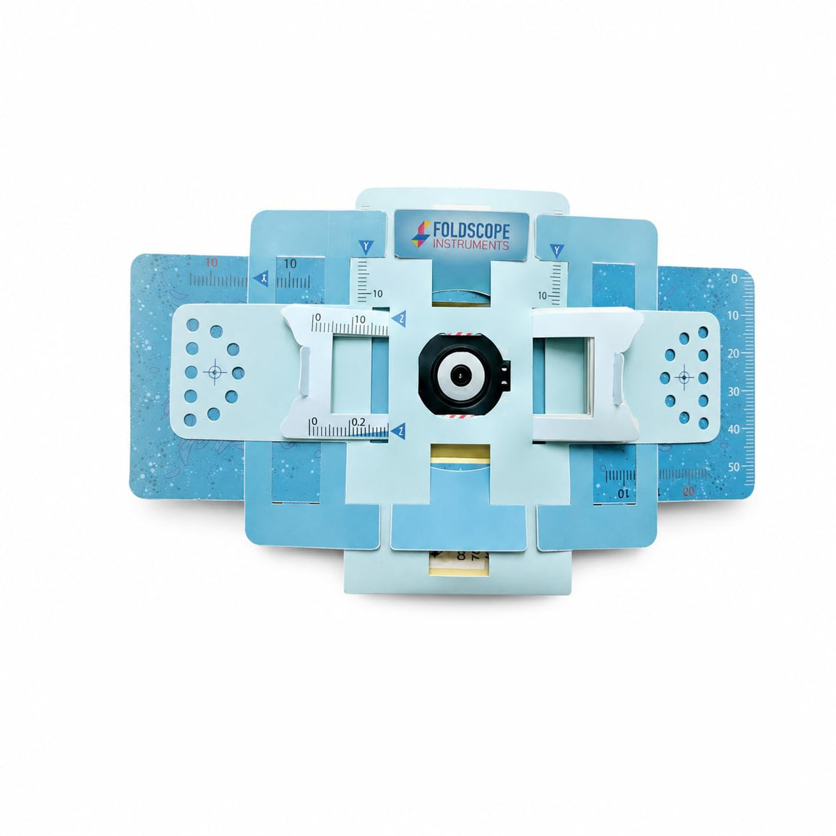 Fundoo Labs Foldscope Basic Kit Foldable Diy Paper Microscope.,Blue