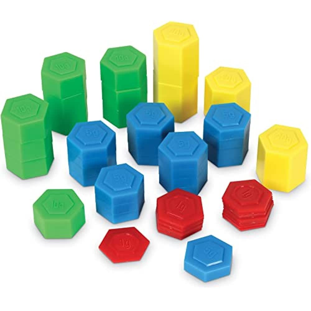 Learning Resources Hexagram Weights - Set Of 54 Pieces, Ages 8+ Math ...