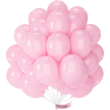 Partywoo Baby Pink Balloons, 50 Pcs 12 Inch Pink Balloons, Pink Balloons For Balloon Garland Or Balloon Arch As Birthday Party Decorations, Wedding Decorations, Baby Shower Decorations, Pink-Y48
