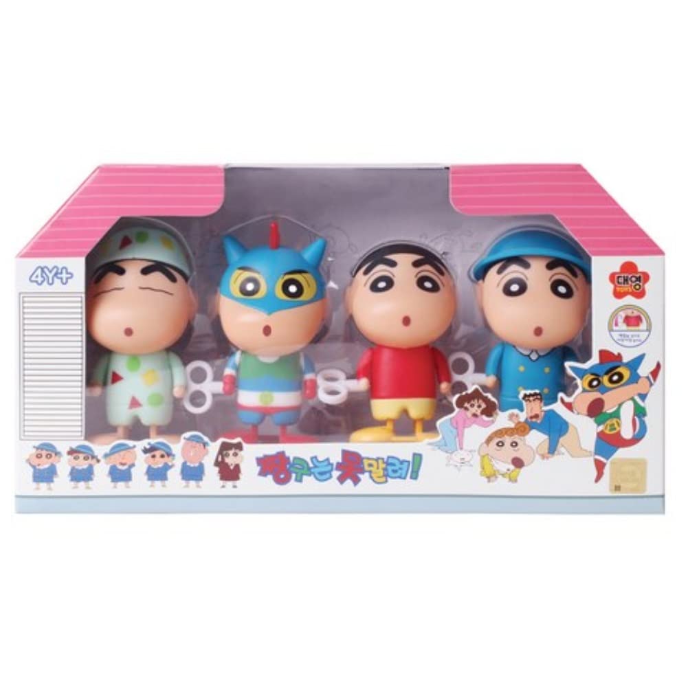 ?? Crayon Shinchan Manual Winding Figure 4P Set