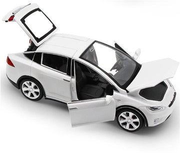 1:32 Scale Model X Alloy Car Model Diecast Toy Vehicles for Kids, Tesla car Model,Pull Back Alloy Car with Lights and Music,Mini