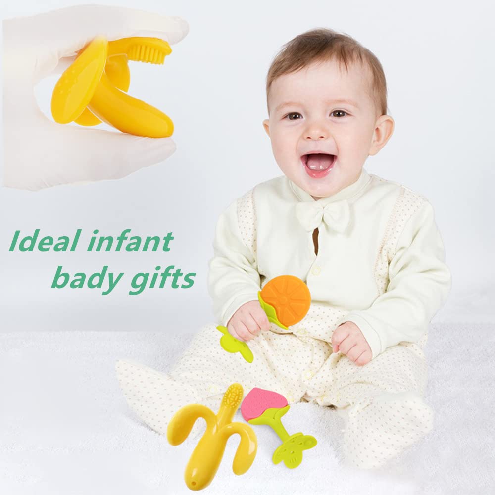Rotk Baby Teething Toys, Freezer Bpa Free Silicone Baby Teether Chew Toys, Baby Gifts For Girls Boys- Newborn Infant Toys