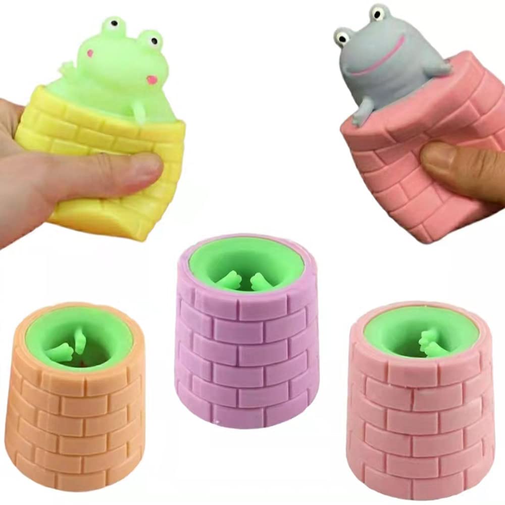 Fidget Toys Squishy Toys Stress Toy For Adults Stress Anxiety Relief Frog Cup Squeeze Toys For Kids Decompression Sensory Squish