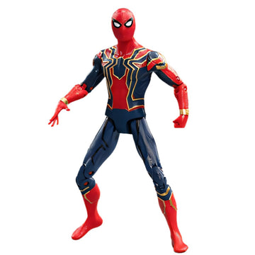 Hiplay Zd Toys Collectible Figure Full Set: 7-Inch Simple Articulated - Iron Spider Men, Normal Version, Miniature Action Figuri