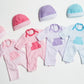 Jc Toys | Berenguer Boutique | La Baby Doll Outfit | 2 Piece Purple Striped Onesie|Washable| Ages 2+ | Fits Dolls 9'- 12'