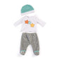 Miniland Doll Clothes 2 Piece Pajama Set In Grey 15¾” - Quality