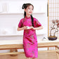 Girls Chinese Qipao Dress Dragon Pattern Short Sleeve Cheongsam Costume for Birthday Party Wedding (US, Age, 4 Years, 5 Years, R