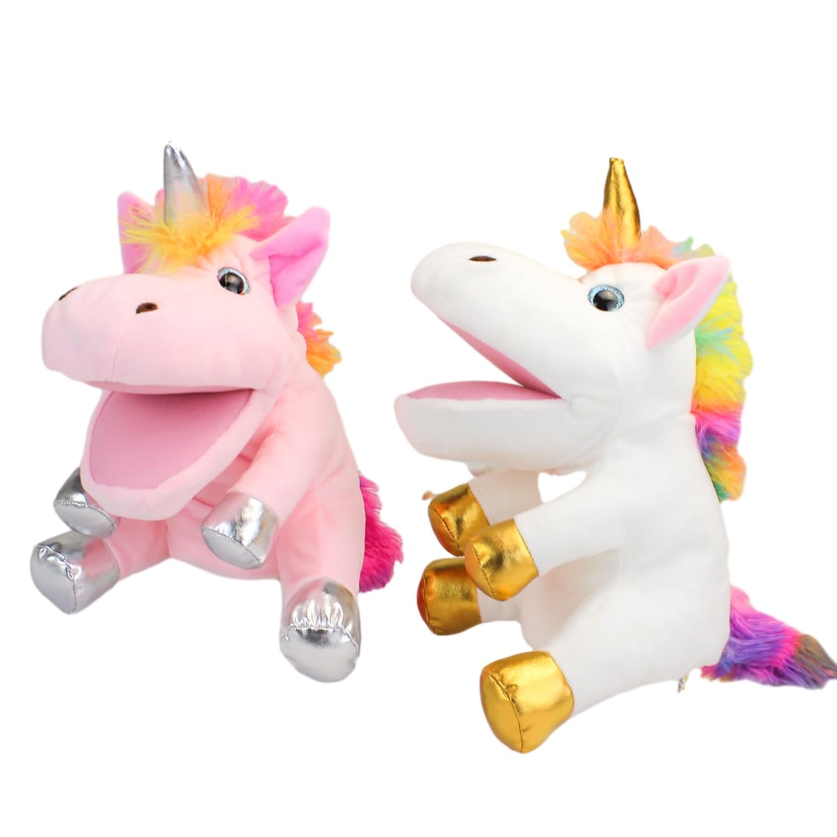 Lomtrats Unicorn Hand Puppets For Kids,Toddler With Movable Open Mouths,Implying Happiness, Eternity, And Purity Perfect For Sto