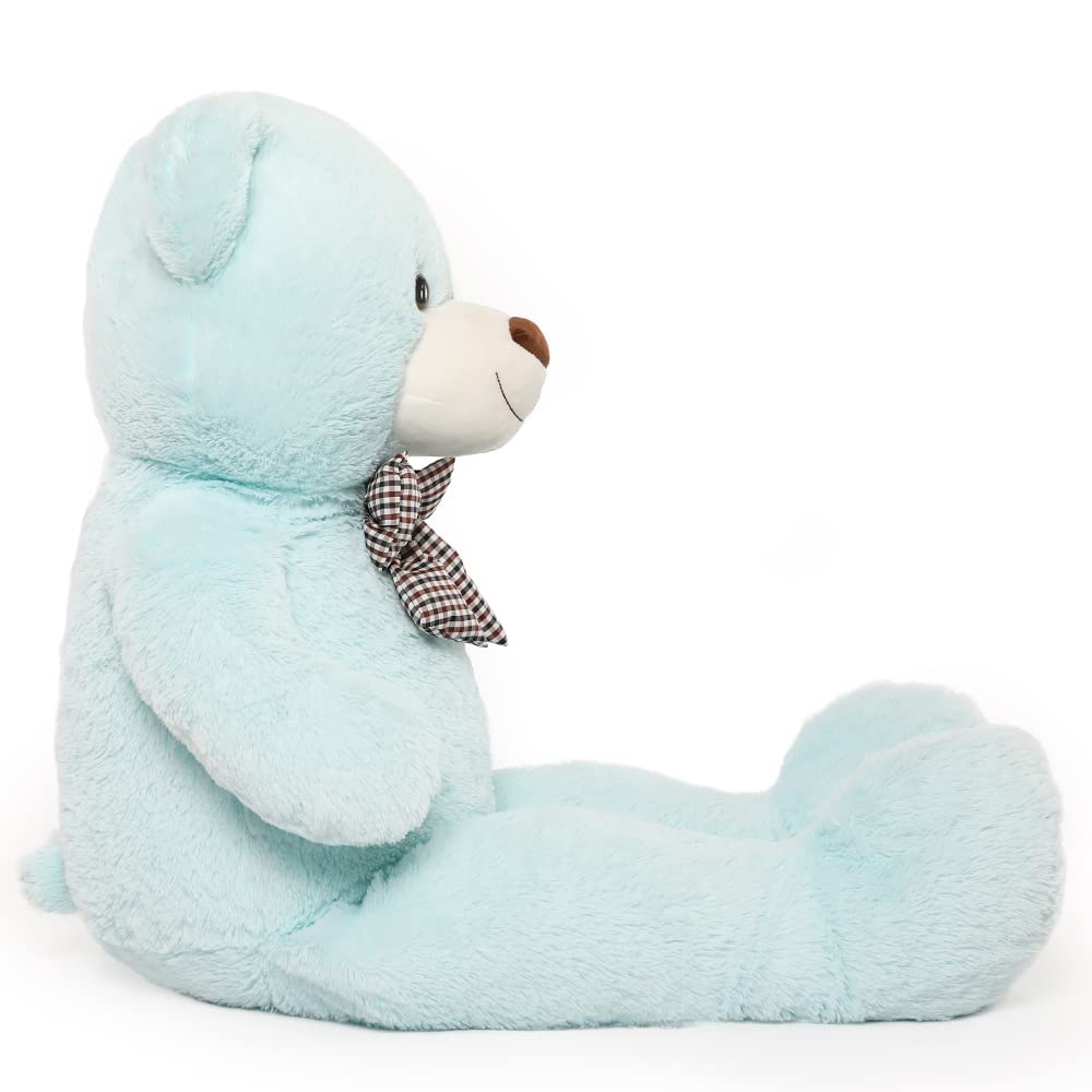 Morismos Giant Teddy Bear Stuffed Animals Big Teddy Bear Plush, Soft Large Bear Gifts For Girls Girlfriend On Valentine Christmas Birthday, 47 Inches, Blue