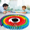 Toy Imagine 600 Pcs Wooden Domino Blocks Set, Domino Racing Game, Colorful Dominos Tiles Domino Blocks Bulk, (12 Colors)