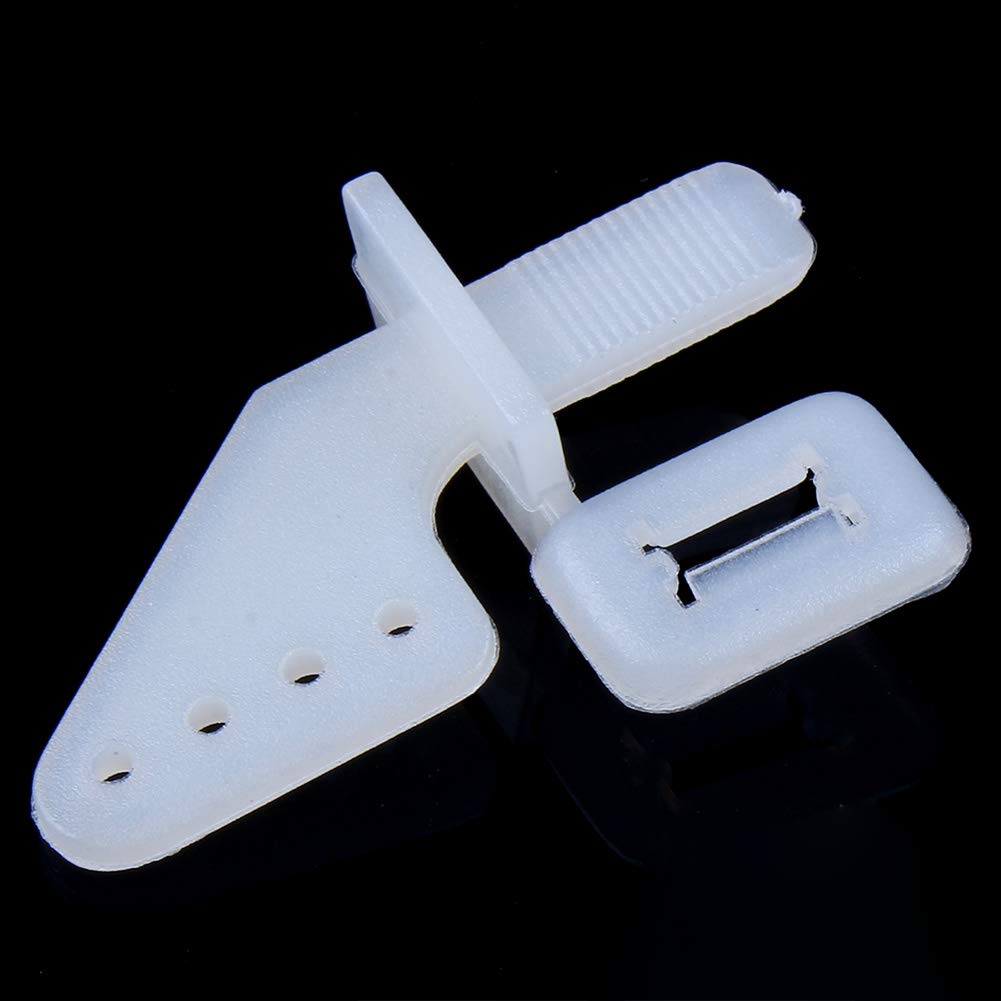 Hobbypark Nylon Micro Control Horns 20X11Mm 4 Holes For Rc Airplane Remote Control Foam Electric Park Flyers Parts (Set Of 10)