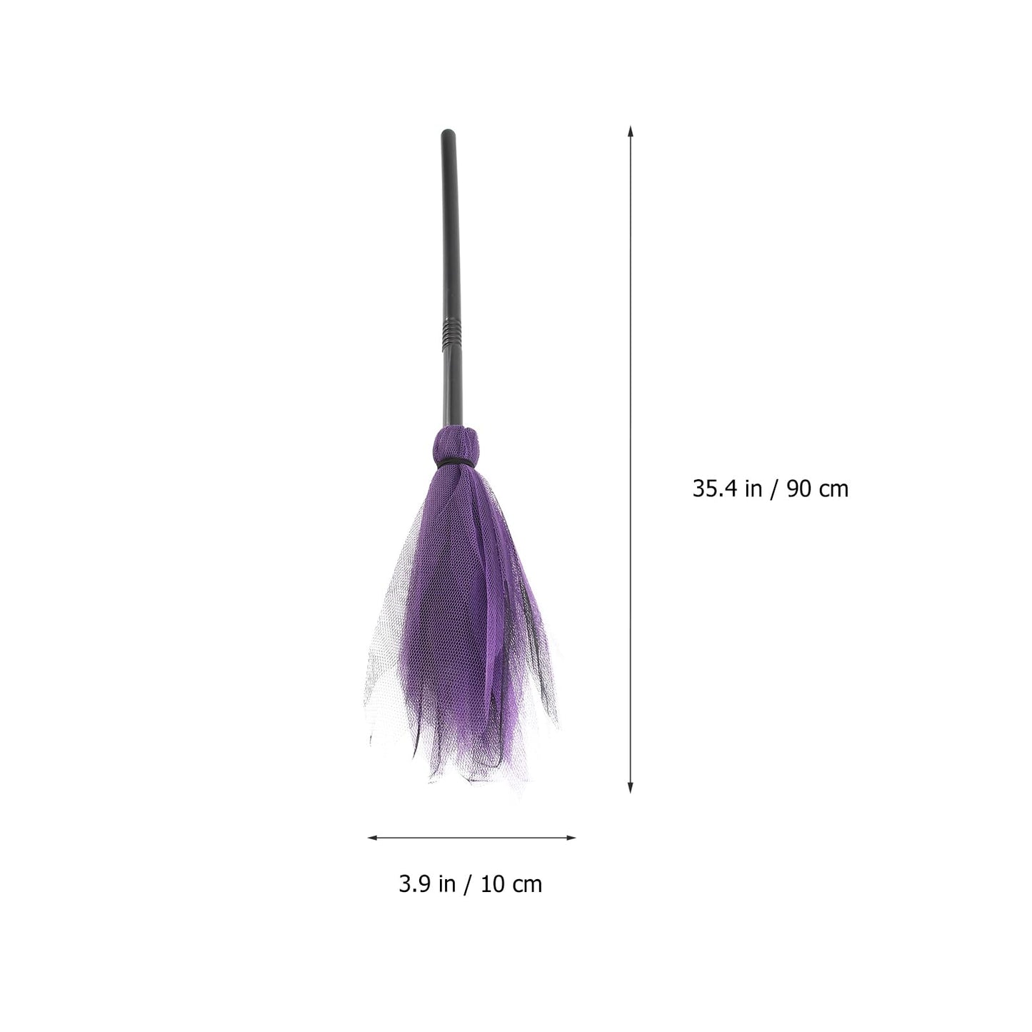 IMIKEYA 2pcs Halloween Witches Broom Halloween Costume Broomstick Props Dress Up for Cosplay Party (Random Color)