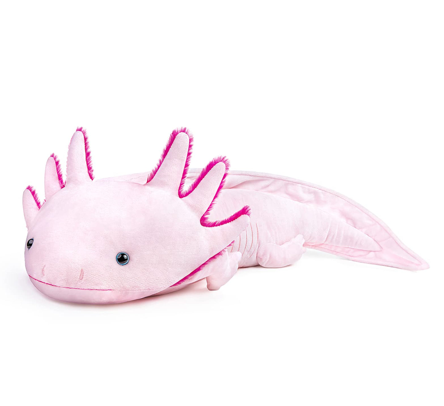 ZHONGXIN MADE Large Pink Axolotl Plush - 30 Inch Realistic Stuffed Toy, Soft Plush Fabric, Unique Gift for Kids