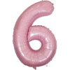 DIWULI 40 Inch Pastel Pink Number 6 Balloon - Large Foil Balloon for 6th Birthday Party Decorations, XX-Large Size
