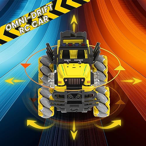 YOTOY Remote Control Car Toys for 6 7 8 9 10 Years Old Boys, Drift Stunt Remote Control Car, RC Cars for Boys Age 8-12, Stunt Ca