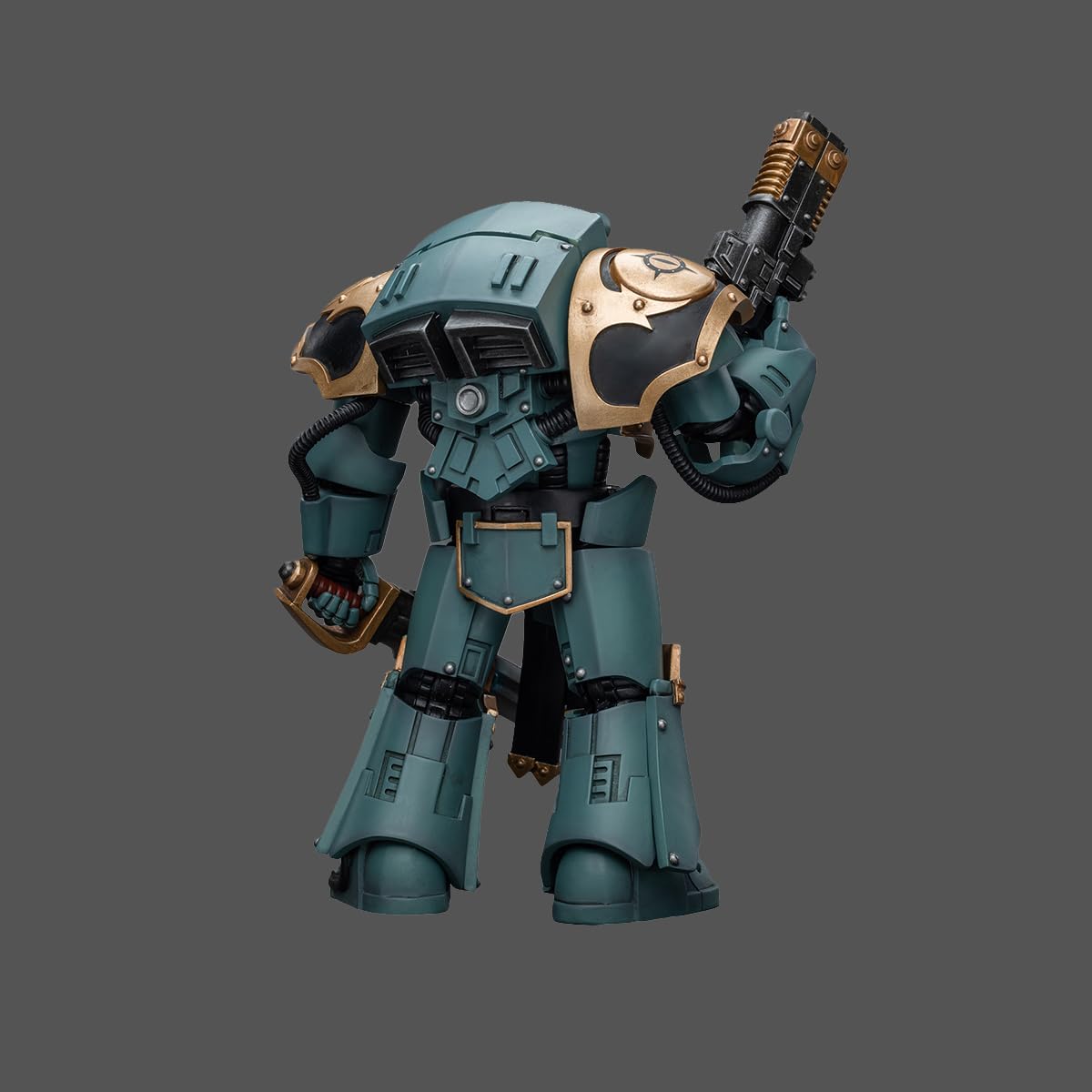 JOYTOY Warhammer The Horus Heresy 1/18 Action Figure Sons of Horus Tartaros Terminator Squad Sergeant with Volkite Charger and Power decorative replica blade Collection Model Birthday Gifts
