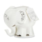 Baby Aspen Little Peanut Elephant Ceramic Bank, White/Silver