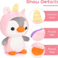 Cute Duck/Penguin Stuffed Animal in Costume Adorable Plushies Wearing Outfit Plush Toys Great for Kids and Lovers Stuffed Penguin Animals 10 Inch (Unicorn)