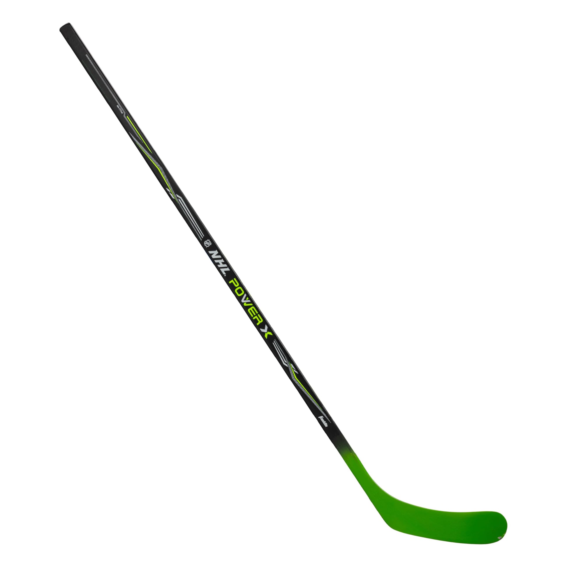 Franklin Sports Street Hockey Sticks - Power X Junior Street Hockey Stick - Wood and Fiberglass Shaft - ABS cutting edge - One Piece Stick - 52 Right Handed