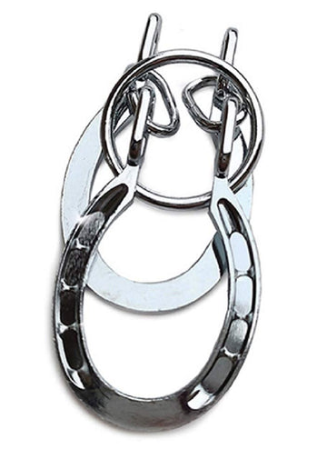 Shuyue Classical Metal Horseshoe Puzzle Traditional Brain Teaser Puzzles Jigsaw Toy (Silver)