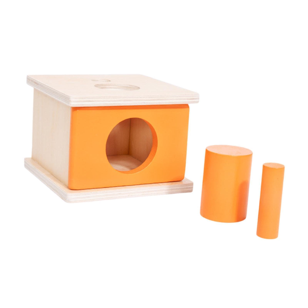 MerishoppWooden Object Permanence Box Early Learning Set For Children Boys Girls Kids Orange|Baby|Toys For Baby|Developmental Ba