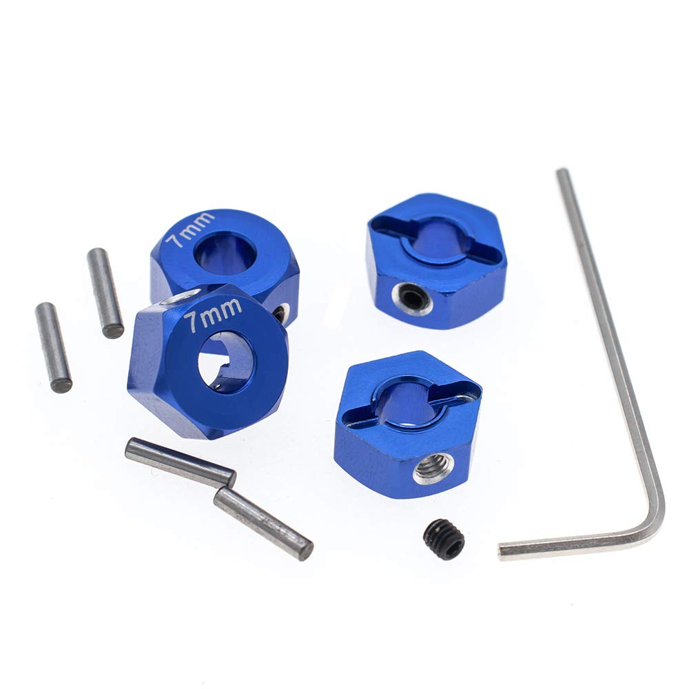 CODA RACING RC Model Hop-ups 12mm Hex Wheel Hubs 7.0mm&5.5mm Thick for Traxxas 1/10 2WD Rustler,Slash,Stampede,Nitro Slash-Repla