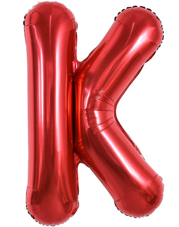 Toniful 40 Inch Large Bright Red Letter Balloons A-Z, Giant Jumbo Helium Foil Mylar Big Letter K Balloons For Birthday Party Ann